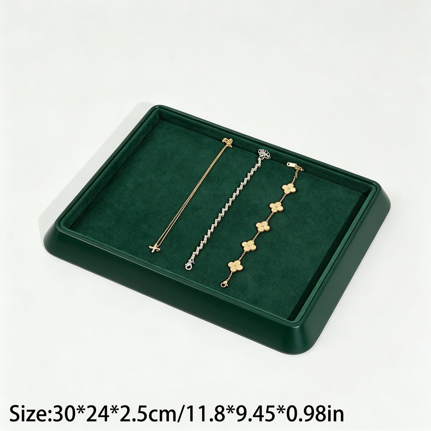 10 pcs FANAI Sculptural Matte Black Beveled Edge Jewelry Presentation Tray | Luxury Modernist Inset Charcoal Velvet Bracelet Platter