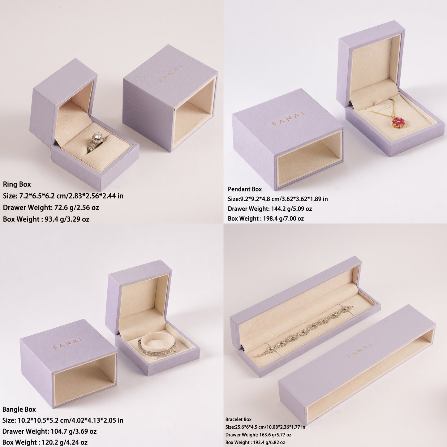 50 pcs FANAI 【The Lilac Croco Suite】 Premium Croc-Embossed Pastel Leather Jewelry Box | Luxury French Romantic Organizers for Designers