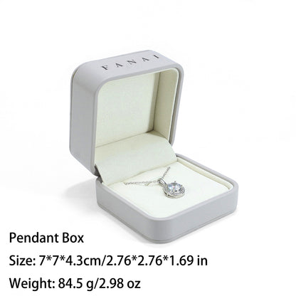 50 pcs FANAI 【The Whisper Suite】 Premium Leather Jewelry Gift Case | Elegant Grey Organizers for Designers