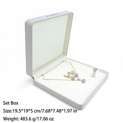 50 pcs FANAI 【The Whisper Suite】 Premium Leather Jewelry Gift Case | Elegant Grey Organizers for Designers
