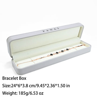 50 pcs FANAI 【The Whisper Suite】 Premium Leather Jewelry Gift Case | Elegant Grey Organizers for Designers