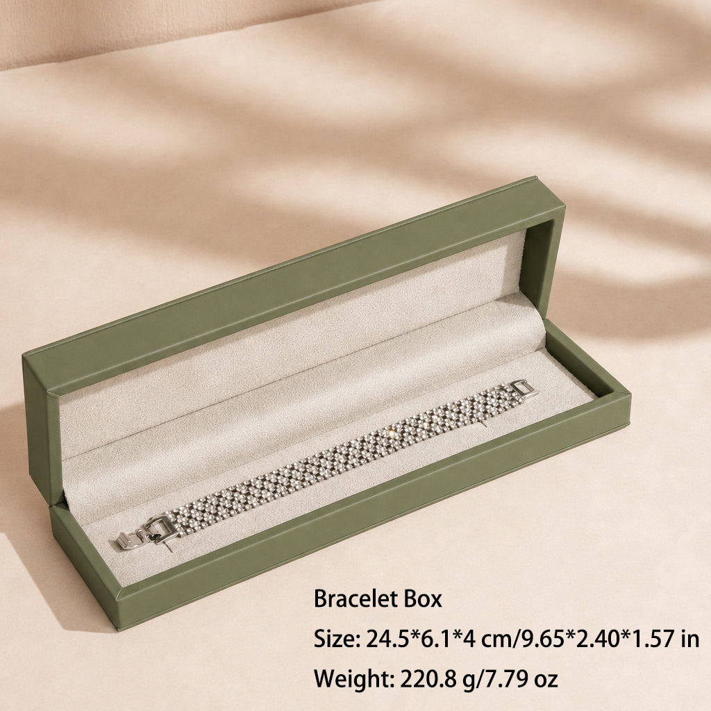 50 pcs FANAI 【The Dune Suite】 Premium Smooth PU Leather Jewelry Box | Minimalist Amber Organizer Cases for Designers