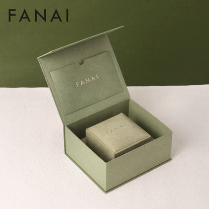 50 pcs FANAI Elegant Sage Green Jewelry Gift "Box-in-Box" Set with Certificate Pocket