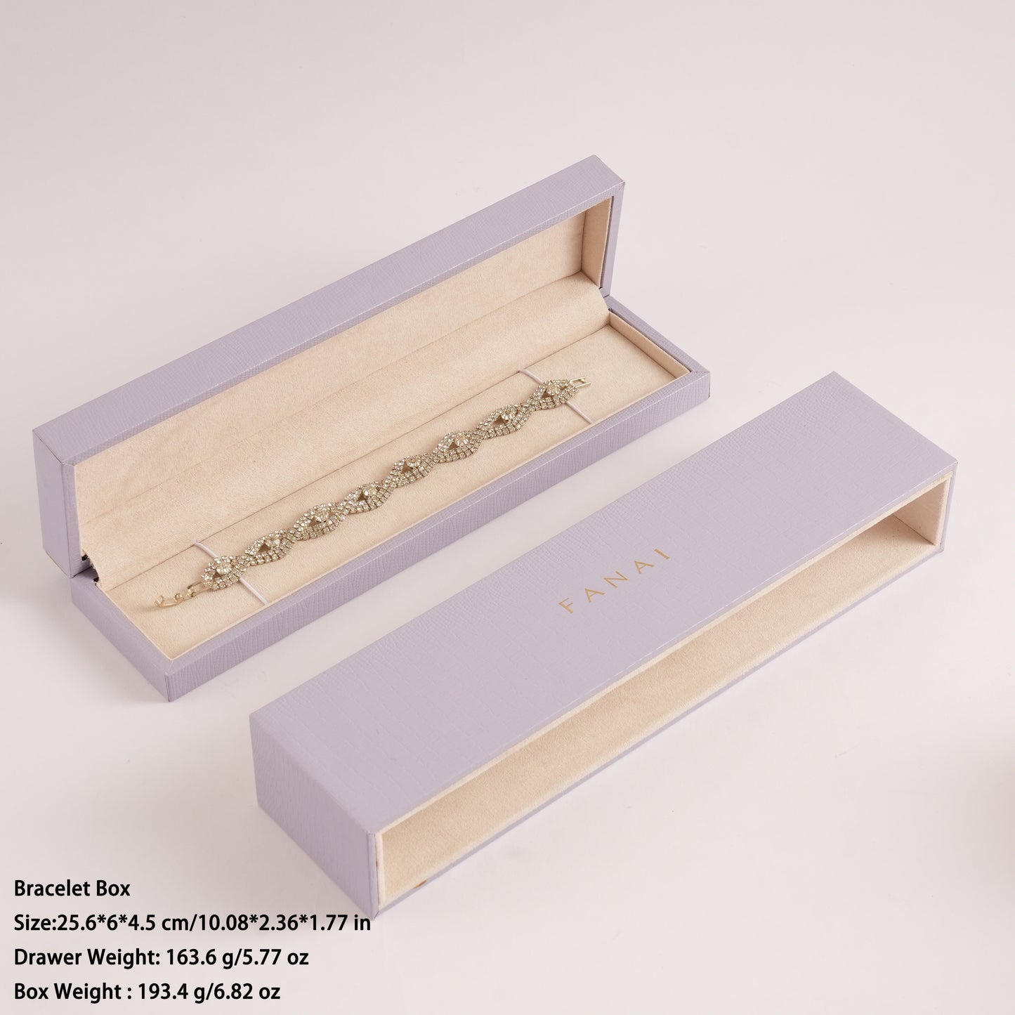 50 pcs FANAI 【The Lilac Croco Suite】 Premium Croc-Embossed Pastel Leather Jewelry Box | Luxury French Romantic Organizers for Designers