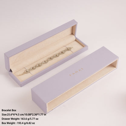50 pcs FANAI 【The Lilac Croco Suite】 Premium Croc-Embossed Pastel Leather Jewelry Box | Luxury French Romantic Organizers for Designers