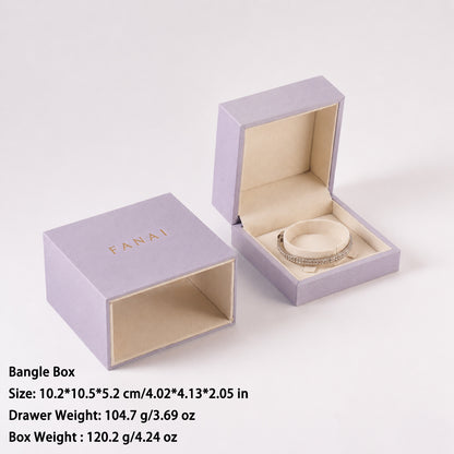50 pcs FANAI 【The Lilac Croco Suite】 Premium Croc-Embossed Pastel Leather Jewelry Box | Luxury French Romantic Organizers for Designers