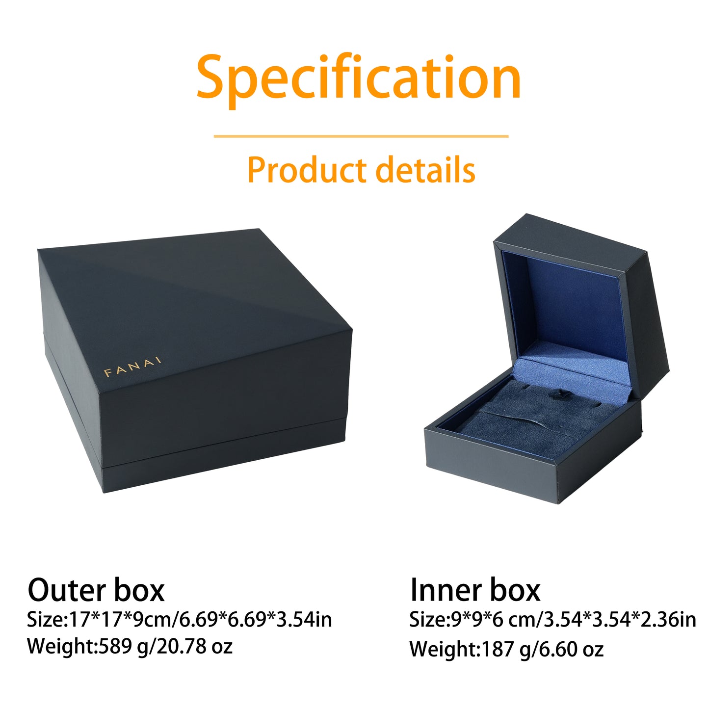 20 pcs FANAI Luxury Geometric Sculptural Box-in-Box Jewelry Gift Set | Premium Deep Space Matte Origami-Style Nested Ring,Pendant and Pendant Packaging Case