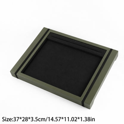 10 pcs FANAI Matte Gold & Obsidian Velvet High-End Retail Jewelry Tray | Luxury Contrasting Metallic Frame Necklace Presentation Platter