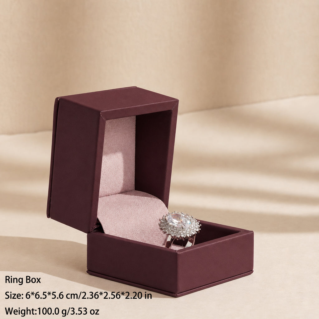 50 pcs FANAI 【The Dune Suite】 Premium Smooth PU Leather Jewelry Box | Minimalist Amber Organizer Cases for Designers