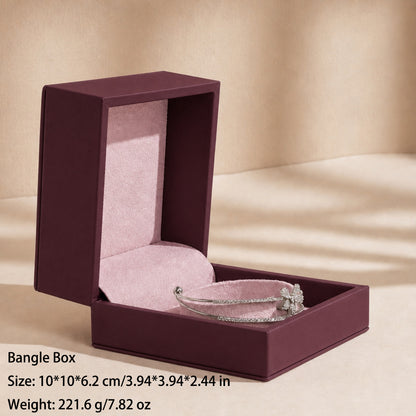 50 pcs FANAI 【The Dune Suite】 Premium Smooth PU Leather Jewelry Box | Minimalist Amber Organizer Cases for Designers