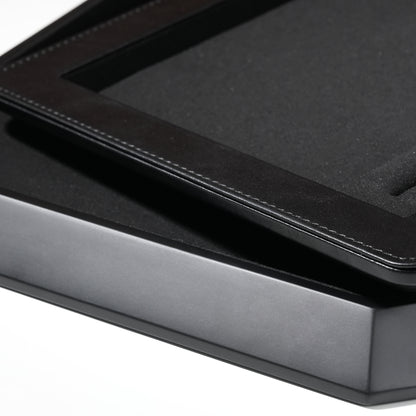 10 pcs FANAI Sculptural Obsidian Matte Dual-Tier Jewelry Presentation Tray | Premium Beveled Edge Countertop Inset Slotted Ring and Pearl Necklace Platter