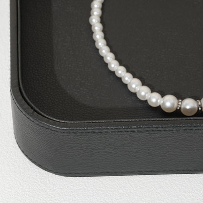 10 pcs FANAI Pebbled Obsidian Black Leatherette Jewelry Display Tray | Luxury Waterproof Matte Charcoal Countertop Bracelet Showcase
