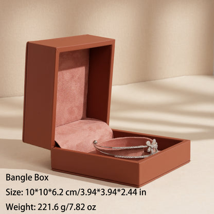 50 pcs FANAI 【The Dune Suite】 Premium Smooth PU Leather Jewelry Box | Minimalist Amber Organizer Cases for Designers