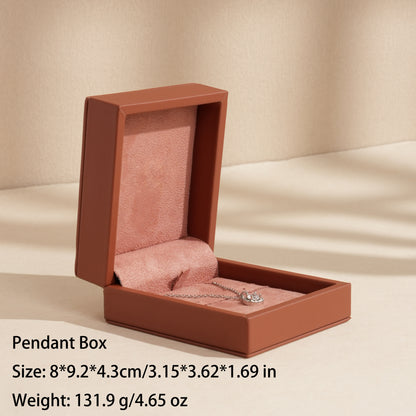 50 pcs FANAI 【The Dune Suite】 Premium Smooth PU Leather Jewelry Box | Minimalist Amber Organizer Cases for Designers