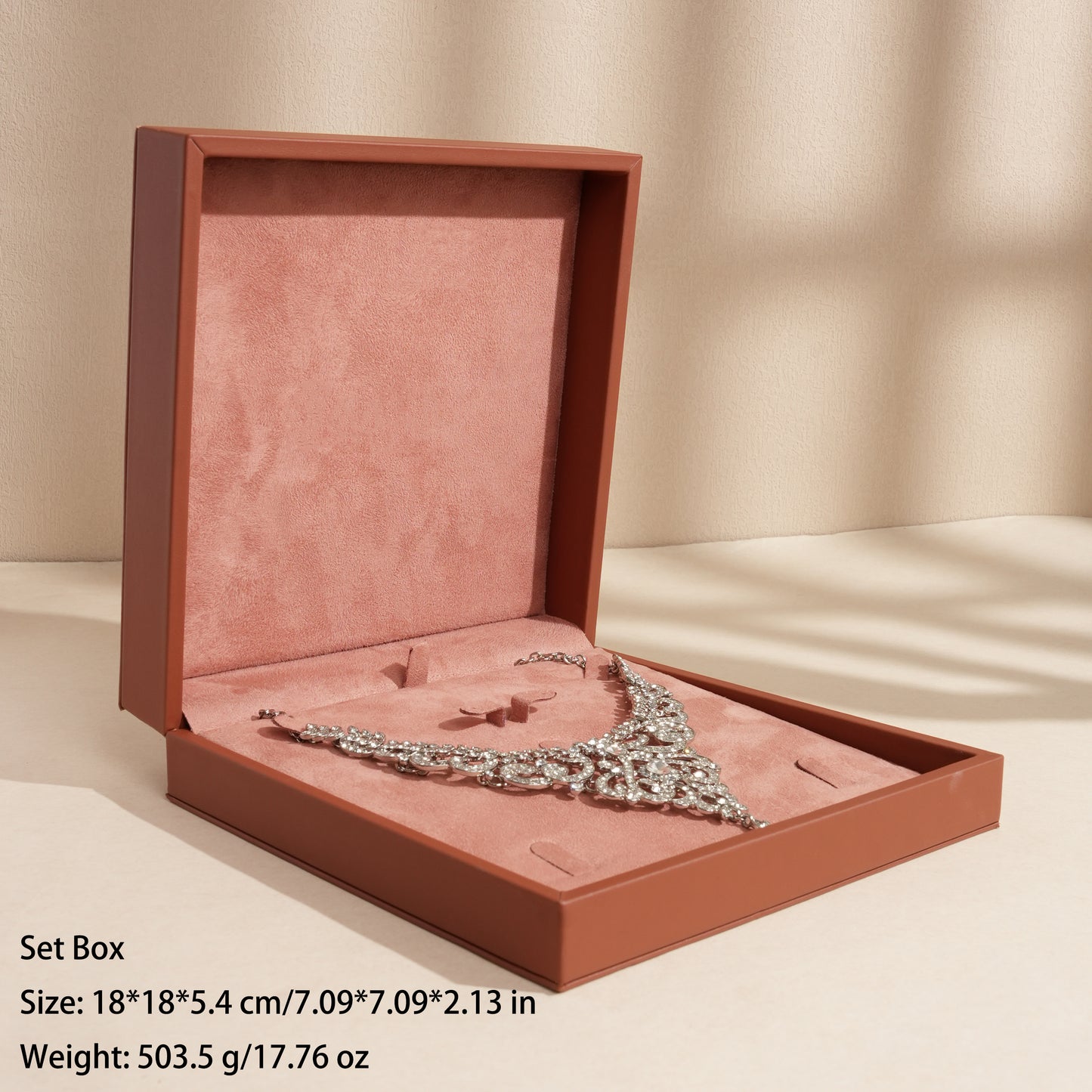50 pcs FANAI 【The Dune Suite】 Premium Smooth PU Leather Jewelry Box | Minimalist Amber Organizer Cases for Designers