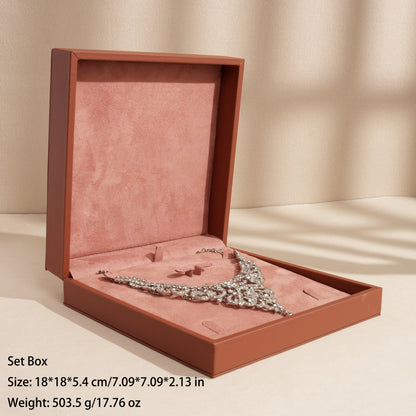 50 pcs FANAI 【The Dune Suite】 Premium Smooth PU Leather Jewelry Box | Minimalist Amber Organizer Cases for Designers