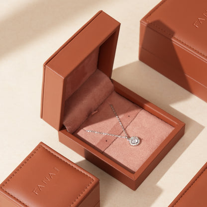 50 pcs FANAI 【The Dune Suite】 Premium Smooth PU Leather Jewelry Box | Minimalist Amber Organizer Cases for Designers