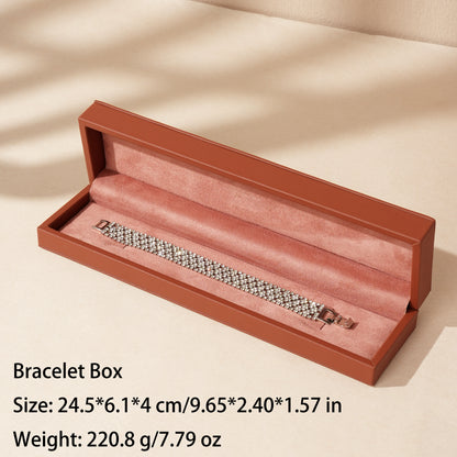 50 pcs FANAI 【The Dune Suite】 Premium Smooth PU Leather Jewelry Box | Minimalist Amber Organizer Cases for Designers