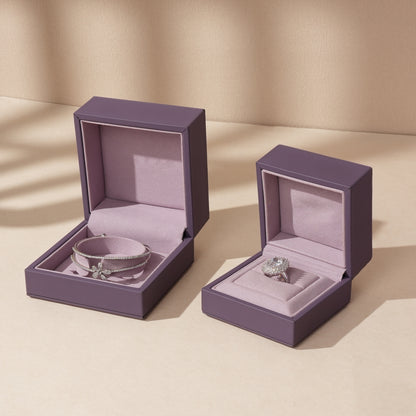 50 pcs FANAI 【The Twilight Aura】 Premium Matte Smooth Leather Jewelry Box | Luxury Twilight Organizers for Designers