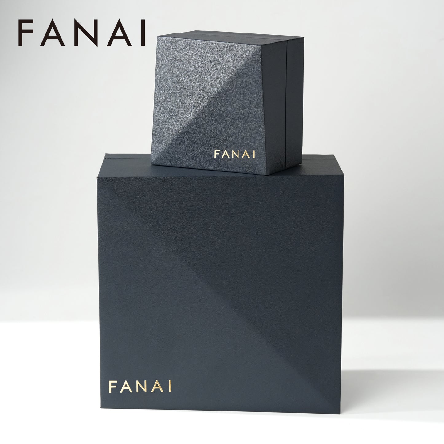 20 pcs FANAI Luxury Geometric Sculptural Box-in-Box Jewelry Gift Set | Premium Deep Space Matte Origami-Style Nested Ring,Pendant and Pendant Packaging Case