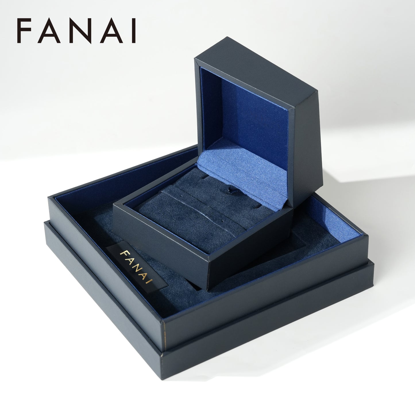 20 pcs FANAI Luxury Geometric Sculptural Box-in-Box Jewelry Gift Set | Premium Deep Space Matte Origami-Style Nested Ring,Pendant and Pendant Packaging Case