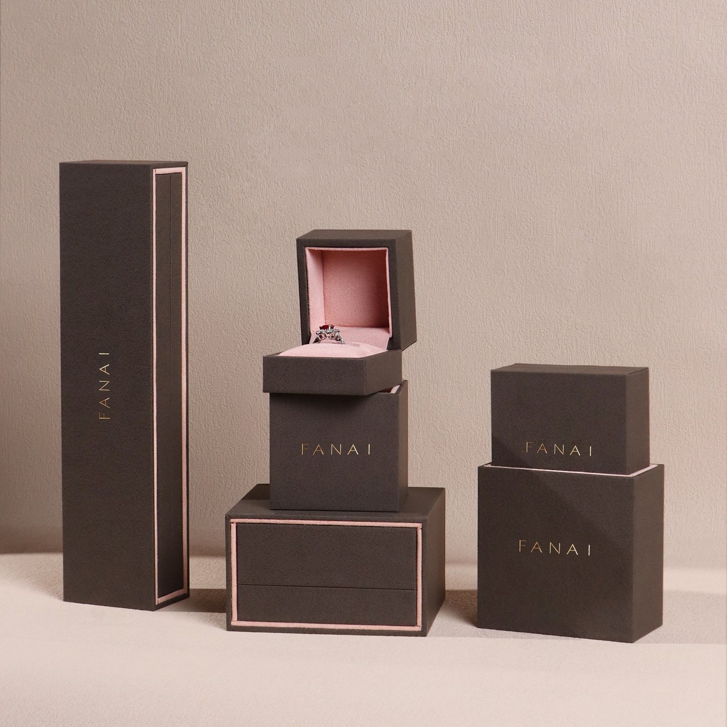 50 pcs FANAI 【The Lilac Croco Suite】 Premium Croc-Embossed Pastel Leather Jewelry Box | Luxury French Romantic Organizers for Designers