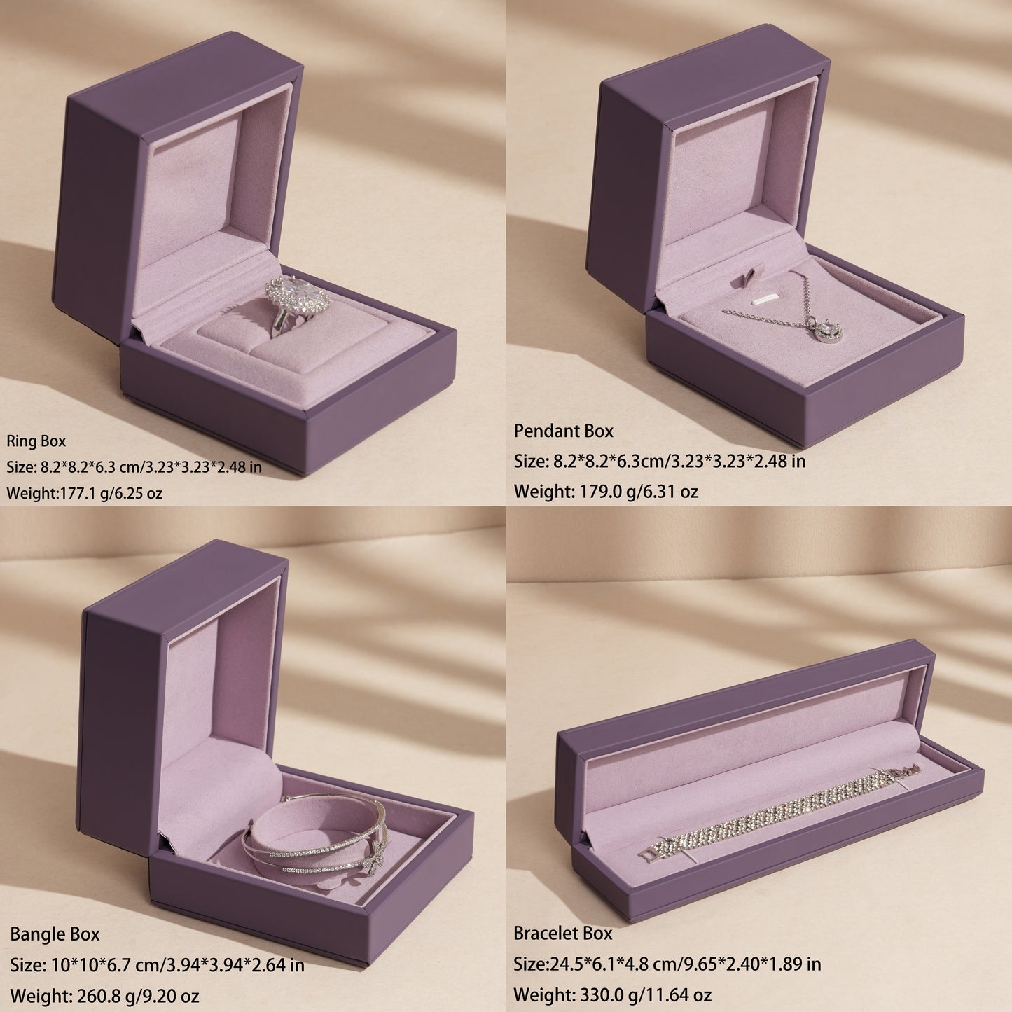 50 pcs FANAI 【The Twilight Aura】 Premium Matte Smooth Leather Jewelry Box | Luxury Twilight Organizers for Designers