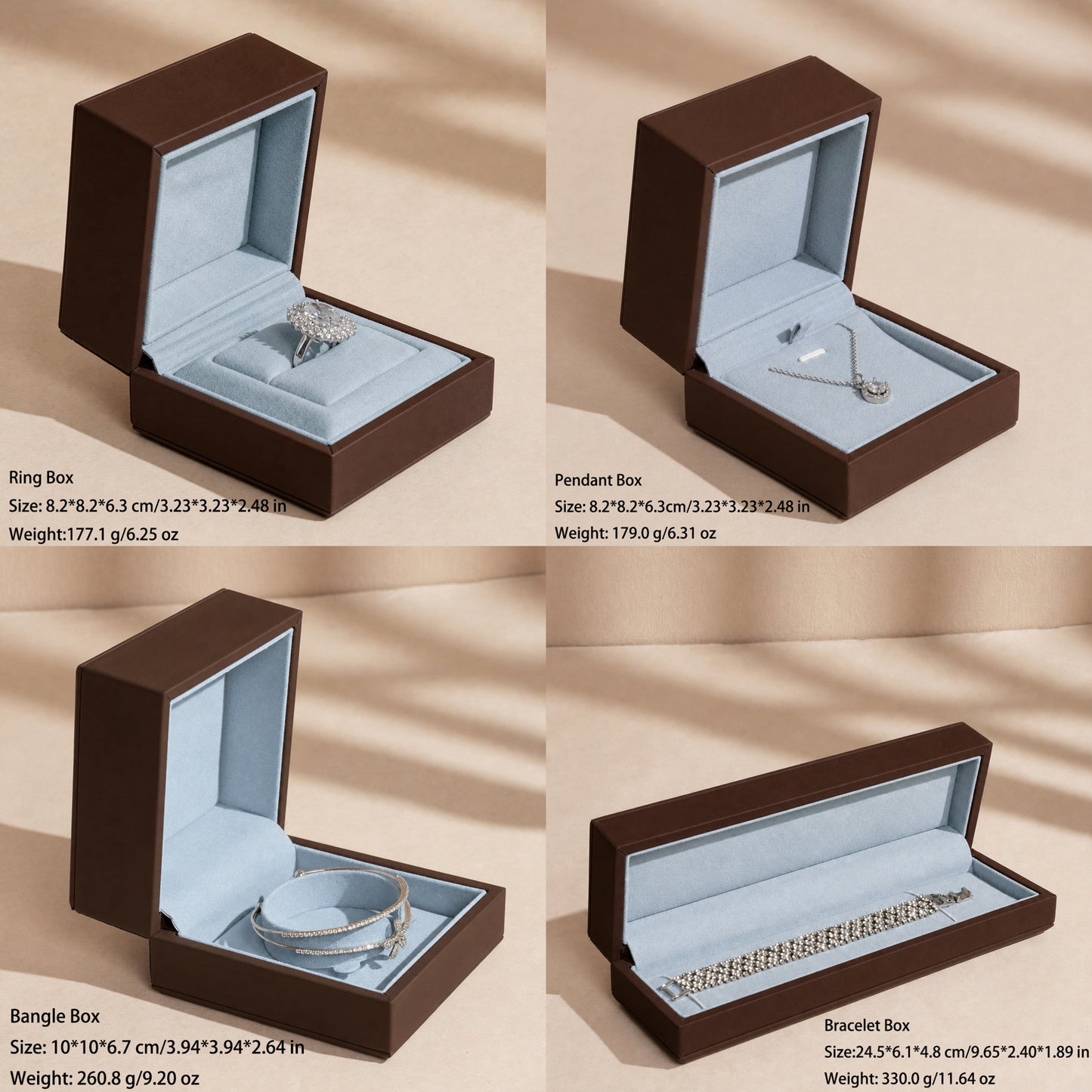 50 pcs FANAI 【The Twilight Aura】 Premium Matte Smooth Leather Jewelry Box | Luxury Twilight Organizers for Designers