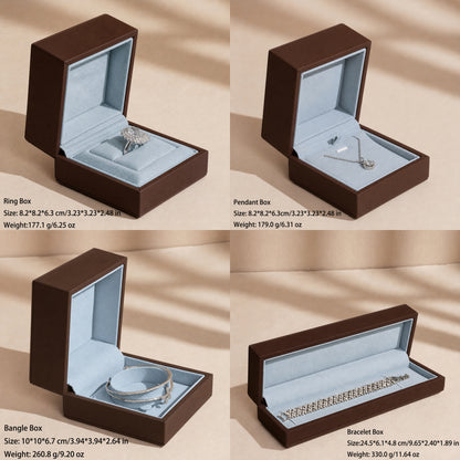 50 pcs FANAI 【The Twilight Aura】 Premium Matte Smooth Leather Jewelry Box | Luxury Twilight Organizers for Designers
